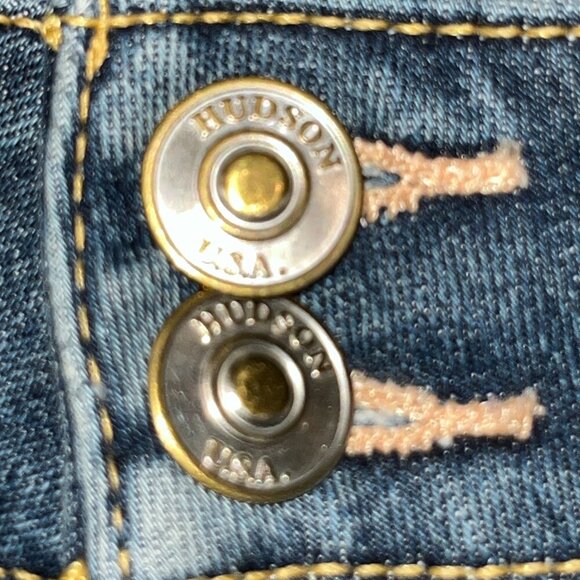 Vintage Y2K HUDSON CROXLEY MID THIGH SHORT - STEEL - Shade A - EUC - Size 25 - Picture 15 of 15